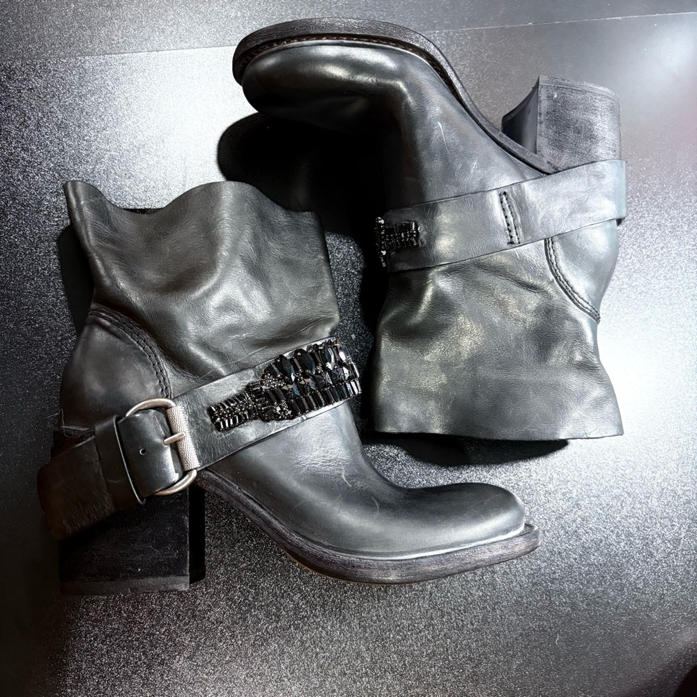 Vera Wang Lavender Label Black Combat Boots